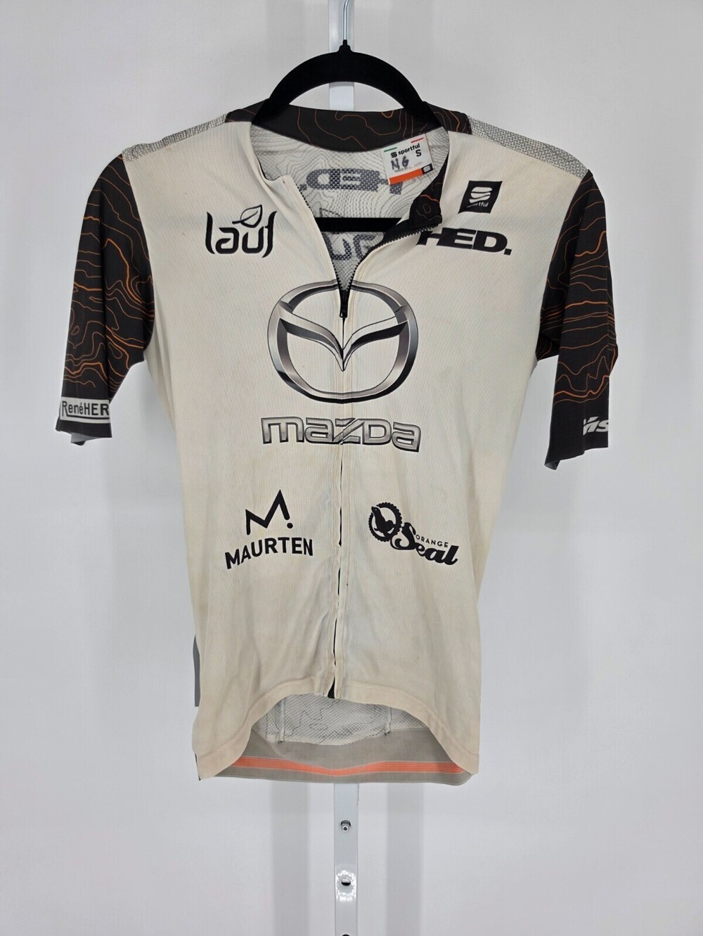 Vintage Sportful Mens Sz S Full Zip Short Sleeve Cycling Jersey Mazda